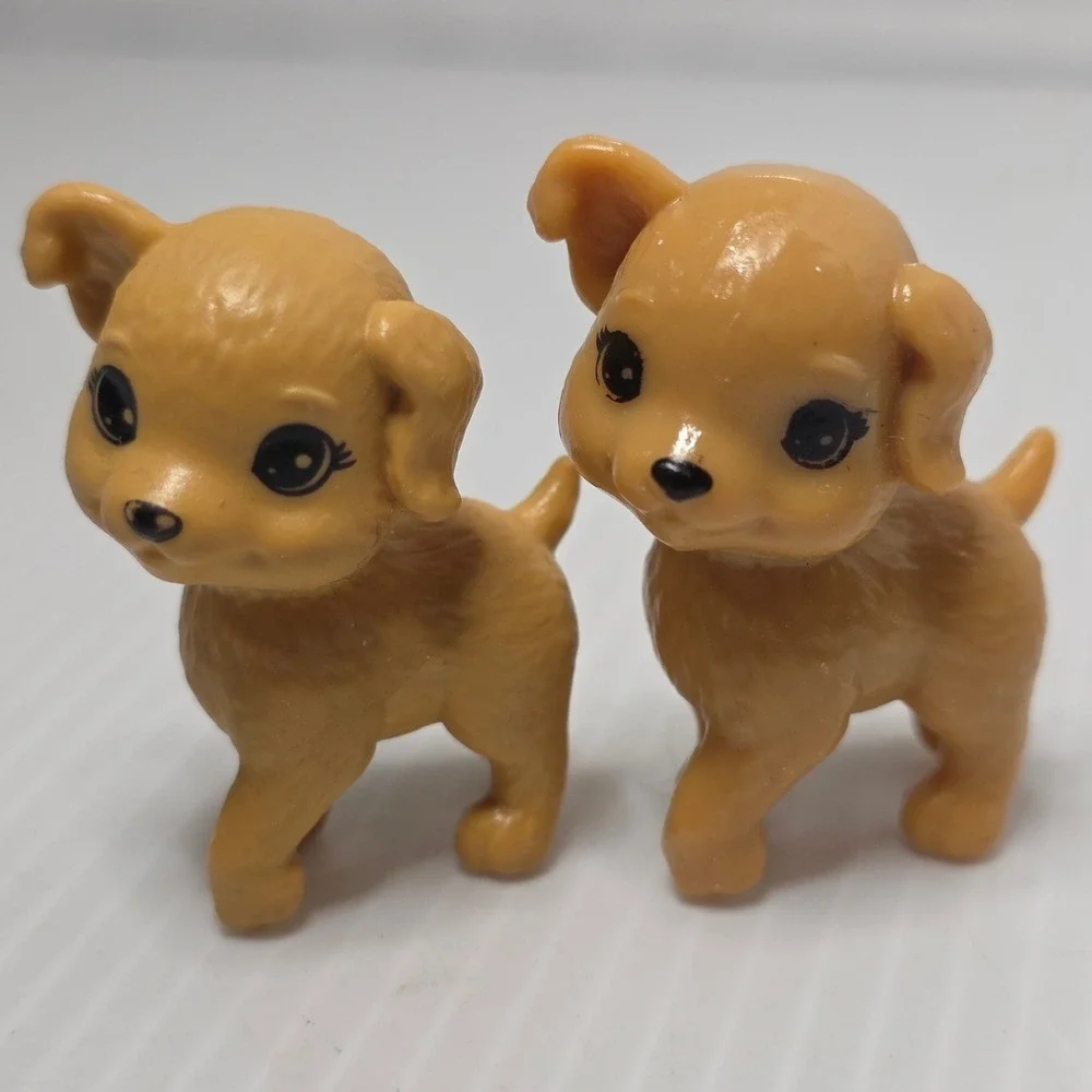 Mattel Barbie Puppy Dog Figures Set of‎ 4 Tan Golden Fair Vintage Accessory